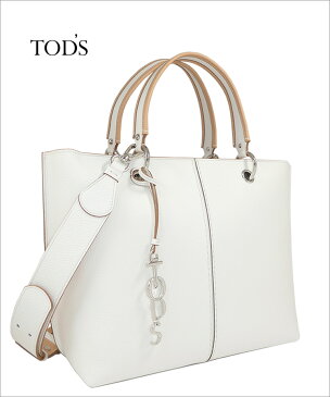 3/6入荷【ギフト ラッピング無料】トッズ トート バッグ TOD'S JOY BAG MEDIUM A4対応 Mサイズ BIANCO+BACCHETTA ホワイト+ベージュ TODS XBWANQAC300RIB0169 ショルダー レディース【楽ギフ_包装】【新品 新作 未使用 正規品】