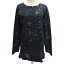 SEXPOTセックスポット CROSS STITCH GRUNGE スリムロングTシャツSA68412-102