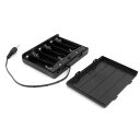 ソウテン 電池ケース 電池ホルダー 電池ボックス 収納ケース 単3形*6本 9V用 2.1 x 5.5mmオスプラグ