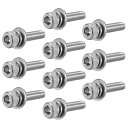 ソウテン uxcell 六角穴付きボルト M3 x 16mm ステンレス鋼 ボルトコンバイン 10個入り