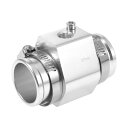 ソウテン X AUTOHAUX 水冷温度センサーアダプター ジョイントパイプラジエーター 2つのホースクランプ付き 32mm シルバートーン 車用 アルミニウム合金 1セット入り