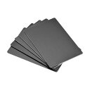 ソウテン ブランクメタル名刺 ビジネス名刺 名刺用紙 100x60x1mm 陽極酸化アルミニウム板 DIY印刷彫刻用 ブラック 5個