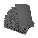 ソウテン ブランクメタル名刺 ビジネス名刺 名刺用紙 100x60x1mm 陽極酸化アルミニウム板 DIY印刷彫刻用 ブラック 10個