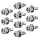 uxcell 六角穴付きボルト M3 x 6mm ステンレス鋼 ボルトコンバイン 10個入り