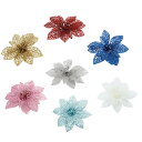 ソウテン 造花 お祭り クリスマス 人造 きらめく かける装飾品 花輪 装飾 透かしのはな 10個入り