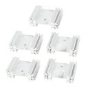 ソウテン ヒートシンク 25x34x12mm TO-220電動 IC アルミニウム シルバートーン 5個入り