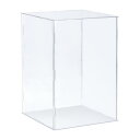 ショッピング収納ボックス ソウテン アクリルディスプレイケース 立方体形状クリア高透明ボックス ブラックベースのスクエアキューブ 収納ボックス 防塵キューブクレイブロック 25x25x40cm