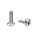 uxcell 機械ねじ ボルト M4x12mm シルバーグレー なべ小ねじ 304ステンレス鋼 60個入り