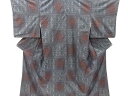 花に抽象模様本場泥大島紬着物【リサイクル】【中古】【着】 宗sou