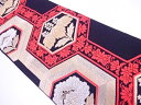 袋帯 正絹みやび錦 唐菊亀甲に桐文 黒地【大正ロマン】【中古】【着】 宗sou