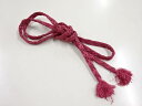 正絹 手組帯締め(小豆)【リサイクル】【中古】【着】 宗sou