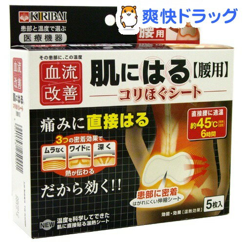 血流改善 肌にはる コリほぐシート 腰用(5枚入)【血流改善】[カイロ]血流改善 肌にはる コリほぐシート 腰用 / 血流改善 / カイロ★税込1980円以上で送料無料★