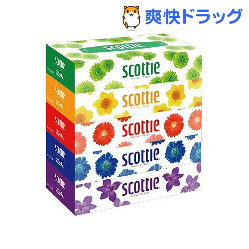 【在庫限り】スコッティ ティシュー(320枚（160組)X5箱パック)【スコッティ(SCOTTIE)】