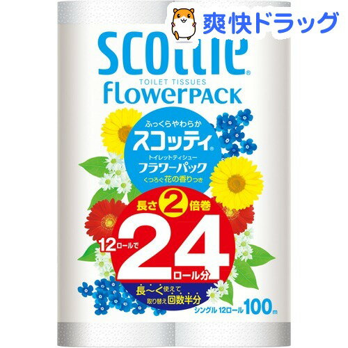 スコッティ フラワーパック 2倍巻き シングル(12ロール)【スコッティ(SCOTTIE)…...:soukai:10325107