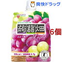 クラッシュタイプの蒟蒻畑ライト ぶどう味(150g*6コセット)【蒟蒻畑】