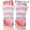 眠れる森の5本指かかとソックス パープル(1足)【ftcare_2】【眠れる森シリーズ】