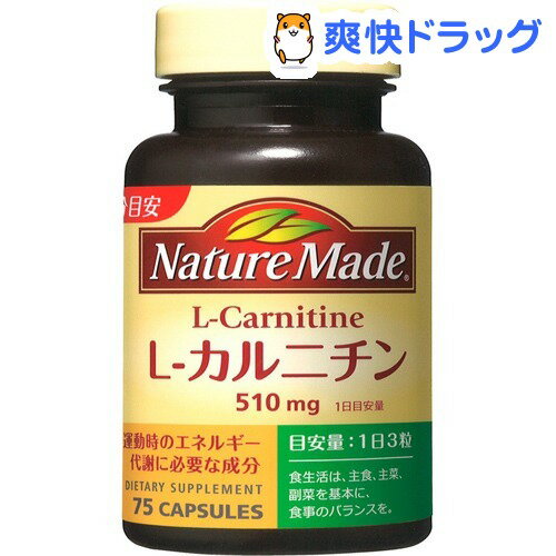 クーポンで10%オフ★ネイチャーメイド L-カルニチン(75粒入)【ネイチャーメイド(Nature Made)】[サプリメント カルニチン]【8/15 10:00-23:59までクーポン利用で5000円以上10%オフ】