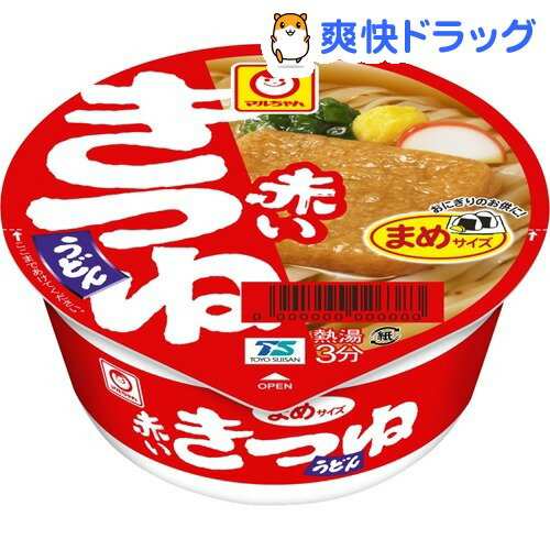 マルちゃん 赤いまめきつねうどん(ミニカップ) 西向け(1コ入)[インスタント うどん]