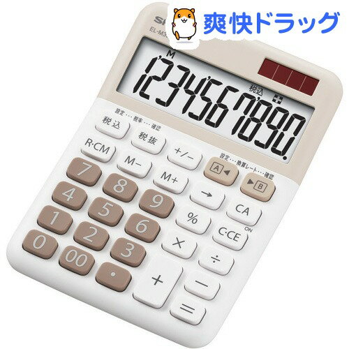 シャープ カラー電卓 ミニナイスサイズタイプ ホワイト系 EL-M334-WX(1台)【シ…...:soukai:10377447