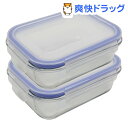 保存容器 耐熱ガラス パチっとロック 長方形 R650 ZB...