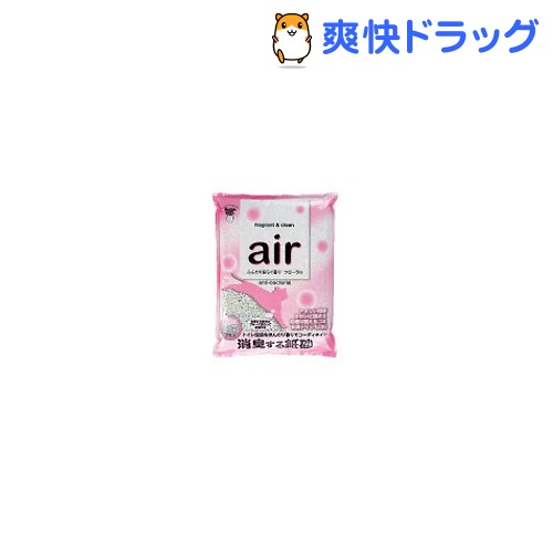air消臭する猫砂フローラル(6L)【スーパーキャット】[猫砂 ねこ砂 ネコ砂 紙]