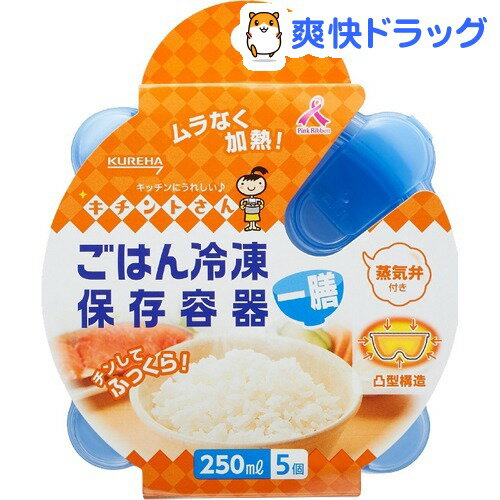 キチントさん ごはん冷凍保存容器 一膳分(5コ入)【キチントさん】[プラスチック保存容器]キチントさん ごはん冷凍保存容器 一膳分 / キチントさん / プラスチック保存容器★税込1980円以上で送料無料★