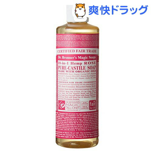 ドクターブロナー マジックソープ ローズ(472mL)【マジックソープ(Dr.Bronner)】[洗顔]