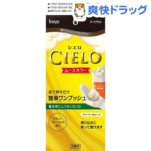 シエロ ムースカラー 6 ダークブラウン(1セット)【シエロ(CIELO)】[白髪染め]シエロ ムースカラー 6 ダークブラウン / シエロ(CIELO) / 白髪染め★税込1980円以上で送料無料★