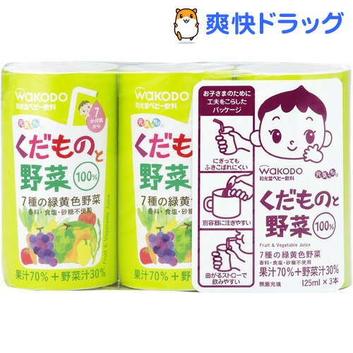 クーポンで10%オフ★元気っち！ くだものと野菜(125mL*3本入)【元気っち！】[離乳食・ベビーフード 飲料・ジュース類]【8/15 10:00-23:59までクーポン利用で5000円以上10%オフ】