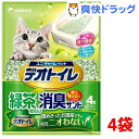 ユニチャーム デオトイレ飛び散らない緑茶成分入・消臭サンド(4L*4コセット)【デオトイレ】【送料無料】