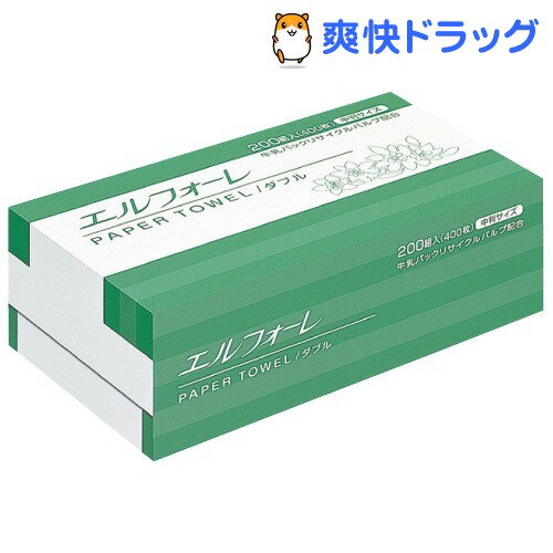 エルフォーレ ペーパータオル ダブル 中判(400枚入(200組))大王製紙【エルフォーレ…...:soukai:10234443