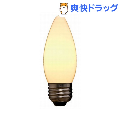 C37形 LEDランプ 電球色 E26 ホワイト LDC1LG37W(1コ入)