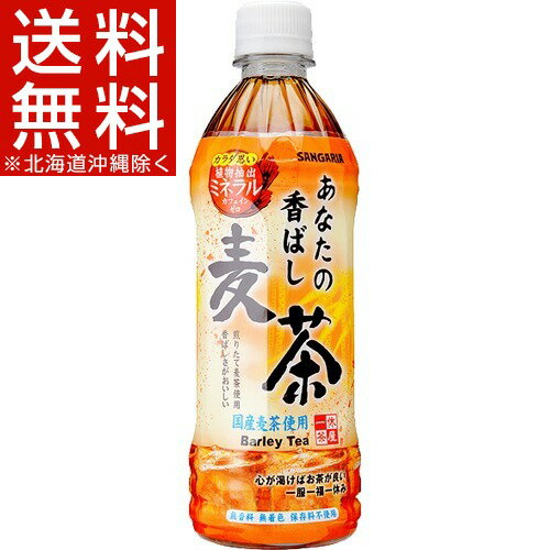 サンガリア あなたの香ばし麦茶(500mL*24本入)【あなたのお茶】[ペットボトル]【送料無料(北海道、沖縄を除く)】