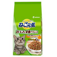 ユニ・チャーム ねこ元気 おいしさバランス お魚と野菜入りミックス かつお・白身魚入り 1kg