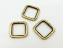 「角16s」 カクカン 内径16mm 線径3mm 10個入り 光沢アンティークゴールド 鉄製 アンティーク 管美錠 バッグに 角カン