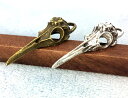 3584★ 金属チャーム 鳥の頭蓋骨 スカル Z 5個入り サイズ41*12mm 高10mm アンティークゴールド(真鍮古美) 銀古美 パンク トリ