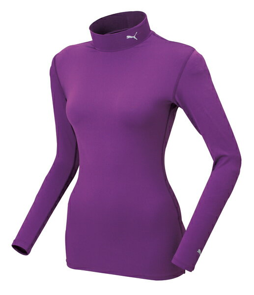 PUMAプーマLight Compression Womens モックネック LS シャツ900922 パープルマジック