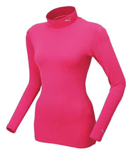 PUMAプーマLight Compression Womens モックネック LS シャツ900922 フューシアローズ