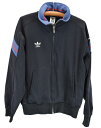 adidas アディダス デサント社製 スポーツ ジャージ ジップ ジャケット L 黒 激安♭ 5400円以上ご購入で送料無料【BIG2nd大阪店】【170613】古着【中古】【メンズ】【s50】