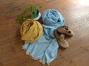 快晴堂 (かいせいどう) WOOL・麻のストール シャンブレーストール (33Z-61)