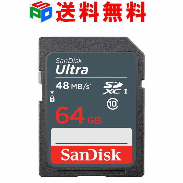  |Cg2{ISDJ[h Ultra UHS-I SDXC J[h 64GB class10 SanDisk TfBXN 48MB/s pbP[Wi   Vt