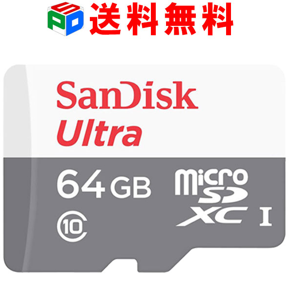  |Cg2{ILO1 ImicroSDJ[h }CNSD microSDXC 64GB SanDisk TfBXN Ultra UHS-1 CLASS10 COpbP[W SATF64G-QUNS   Vt