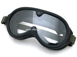 70's VINTAGE ARMY GOGGLE（70sビンテージアーミー<strong>ゴーグル</strong>）BLACK 【海外直輸入新古品】黒ブラックビンテージヘルメットバイク芸人サバイバルゲームサバゲー軍用ミリタリー用品軍物vmxモトクロス<strong>オフロード</strong>バイク用オーバーグラス