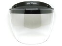 【在庫有 即納】【10,000円(税別)以上お買上で送料無料】USA製 FLIP UP SHIELD(フリップアップシールド)CLEAR クリアー透明開閉式オープンフェイス可動式跳ね上げ式はね上げ式アメリカUSA保護スクリーンガードジェットヘルメットオートバイ汎用汎用原付プロテクター