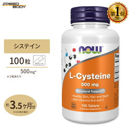 ナウフーズ L-システイン サプリメント 500mg 100粒 <strong>NOW</strong> Foods L-Cysteine 紫外線 美容 アミノ酸 約30～100日分