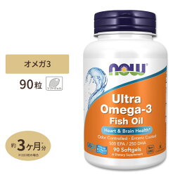 ナウフーズ ウルトラ<strong>オメガ3</strong> EPA&DHA フィッシュオイル 90粒 ソフトジェル NOW Foods Ultra Omega-3 90softgels