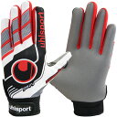 【ラッキーシール対象】uhlsport(ウールシュポルト)サッカー手袋FUTSAL フルフィンガー スターターソフト ホワイト×ブラック×レッド1000856ホワイト/ブラック/R