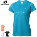 \即日発送/newbalance ニューバランス レディース ランニングウエア 半袖シャツ Day or Night T-シャツ ドット柄 女性用 JWTR7007【1枚までメール便OK】【返品不可】