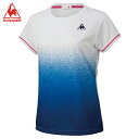 ルコックスポルティフ le coq sportif グラデーション 半袖 ゲームシャツ テニス レディースウェア QTWQJA09-WHT