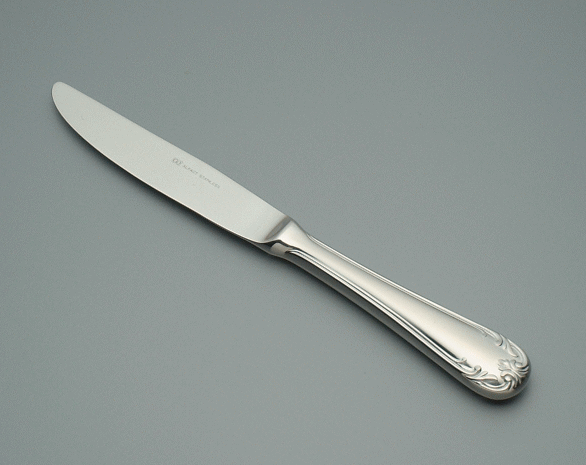 フランシア　ディナーナイフ（最中柄）鋸刃付アルファクトの最高級ステンレス・カトラリー　